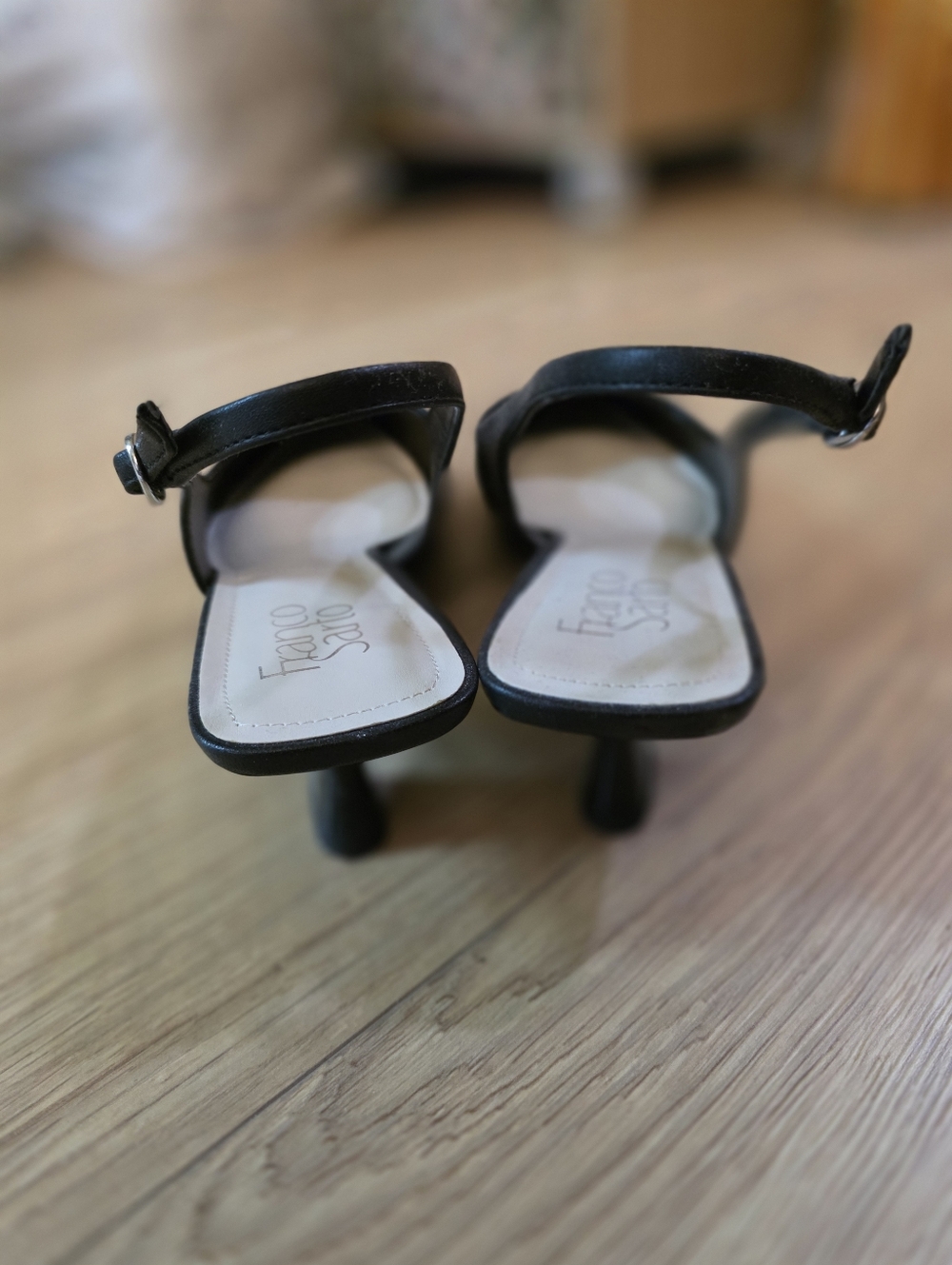 Franco Sarto Black Slingback Kitten Heels Size 9 - Picture 4 of 8